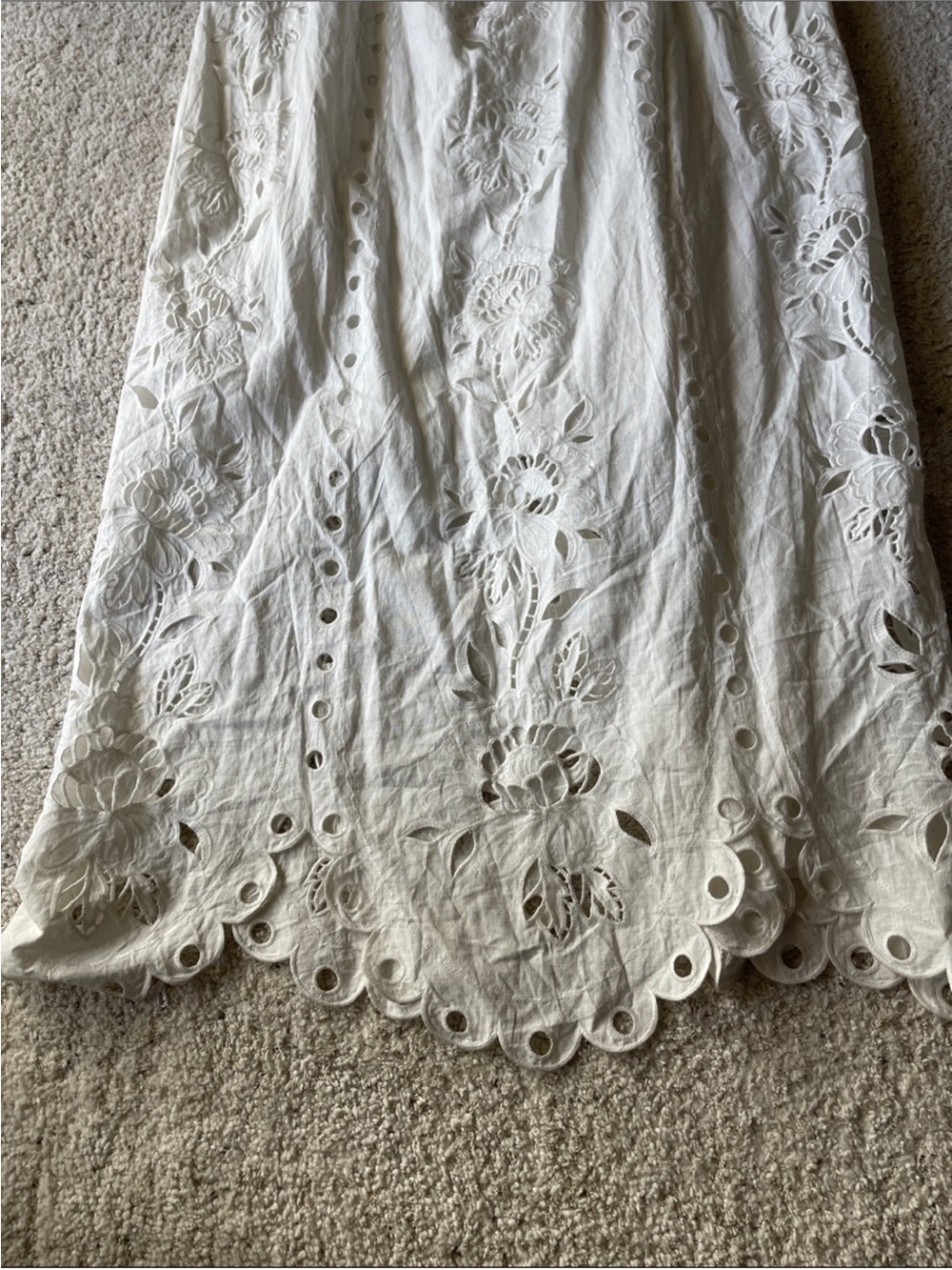 FARM RIO Embroidered Richelieu White Maxi Dress - Picture 8 of 13